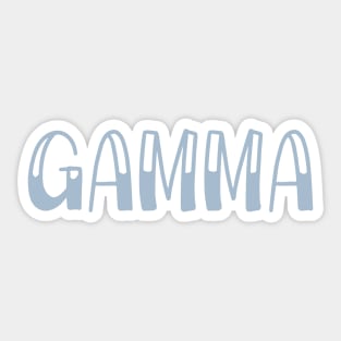 Light Blue Gamma Letter Sticker